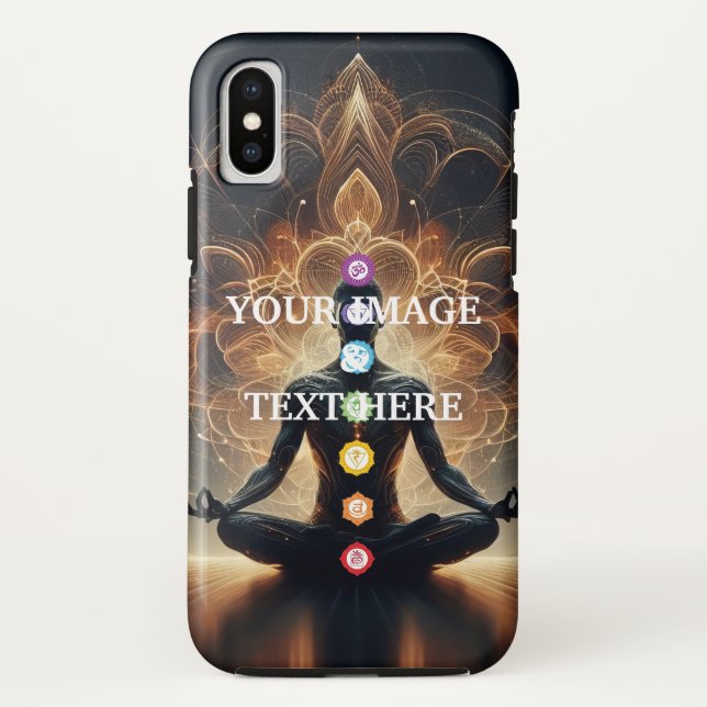 Coques Case-Mate iPhone Personnalisé Yoga Chakras Personnalisé Votre Propr (Dos)