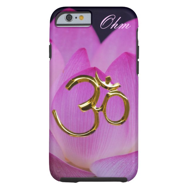 Coques Case-Mate iPhone Personnaliser de fleurs de lotus d'Ohm (Dos)