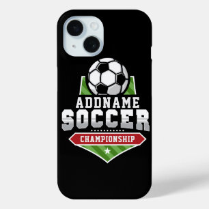 Coque Pour iPhone 15 Personnaliser Football AJOUTER TEXTE Varsity Team 