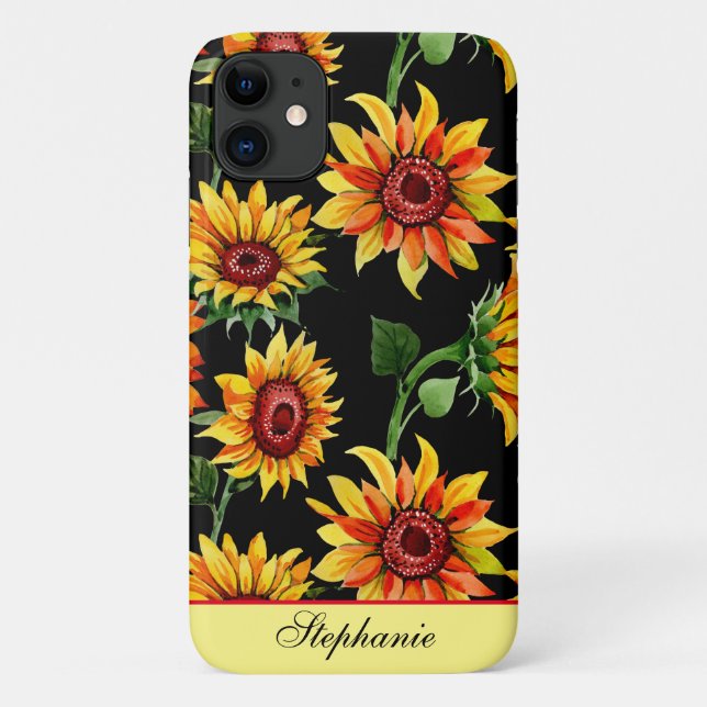 Coques Case-Mate iPhone Personnaliser la chute du tournesol (Dos)