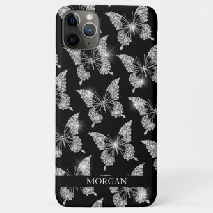 Case-Mate iPhone Case Personnaliser le nom, Motif de papillon diamant, N