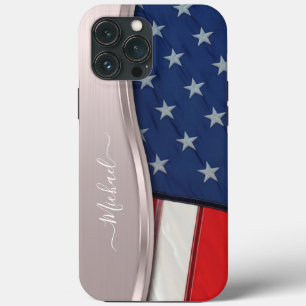 Case-Mate iPhone Case Personnaliser USA Faux Rose Gold Metal Swirl