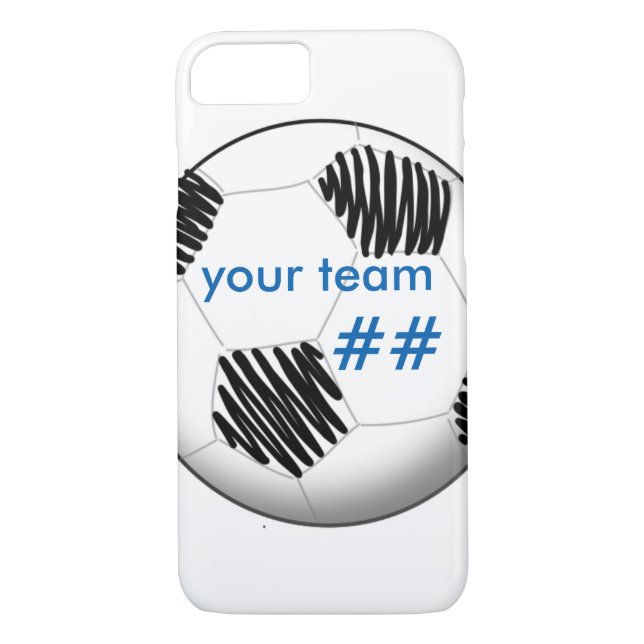 Coques Case-Mate iPhone Personnalisez la caisse de l'iPhone 7 du football (Dos)