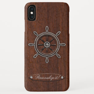 Coque Pour iPhone XS Max Personnalisez-le ! Roue d'acajou marine
