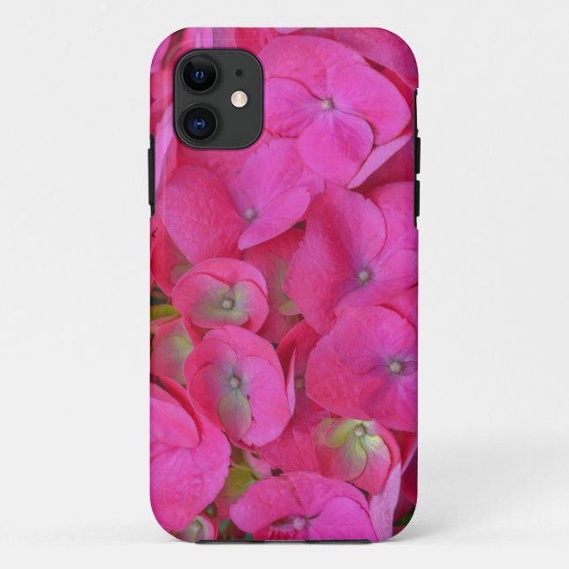 Coques Case-Mate iPhone Pétales à fleurs d'Hydrangée rose (Dos)