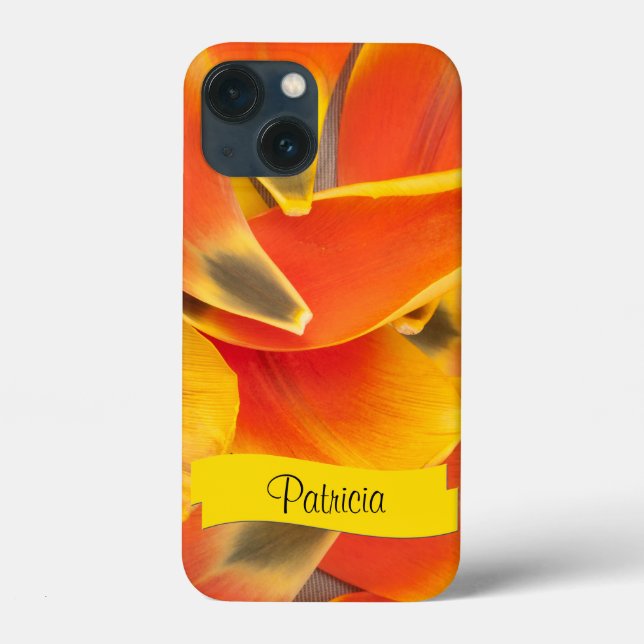 Coques Case-Mate iPhone Pétales de tulipe orange vibre Photographie (Verso)