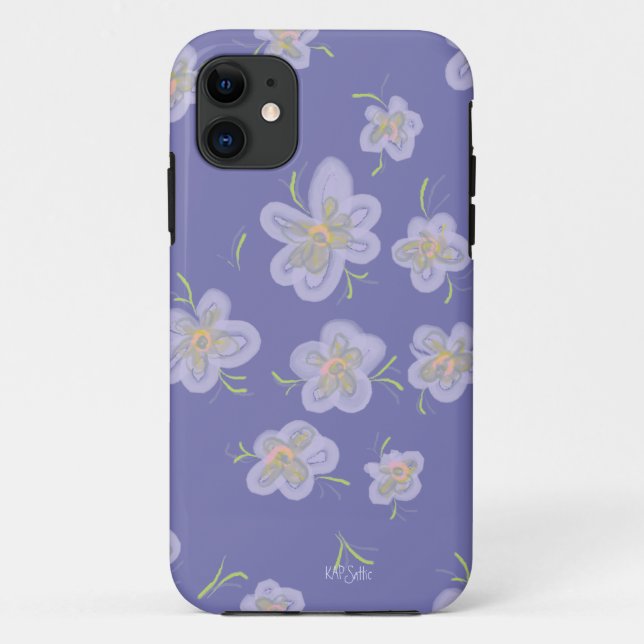 Coques Case-Mate iPhone Pétales violets (Dos)