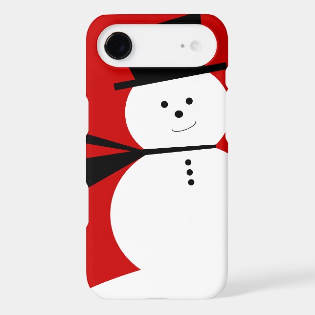 Coques Case-Mate iPhone Petit bonhomme de neige drôle avec le casquette (Verso)