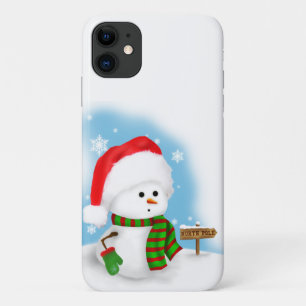 Coque iPhone 11 Petit cas de l'iPhone 4 de bonhomme de neige