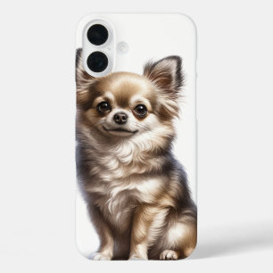 COQUES iPhone 16 PLUS PETIT CHIHUAHUA POPPY CHIHUA BROWN LONG