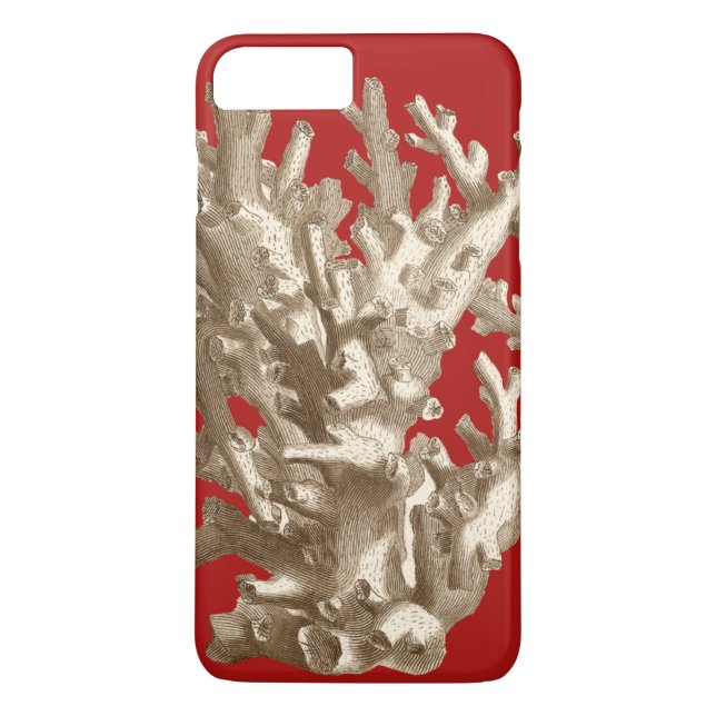 Coques Case-Mate iPhone Petit corail en rouge (Dos)