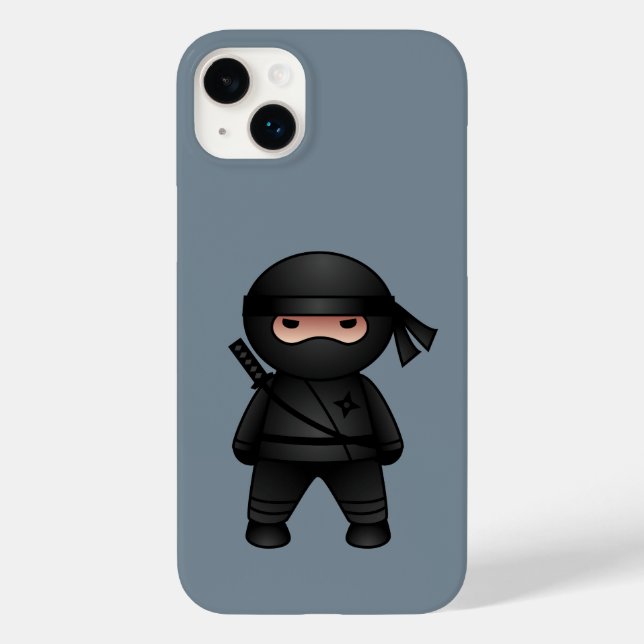 Coques Case-Mate iPhone Petit guerrier de Ninja sur Grey (Verso)