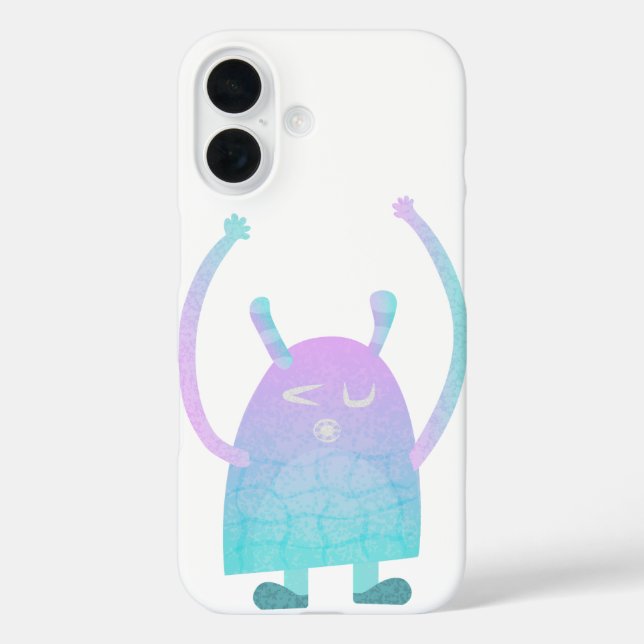 Coques Case-Mate iPhone Petit Monstre Bleu Mignon (Verso)