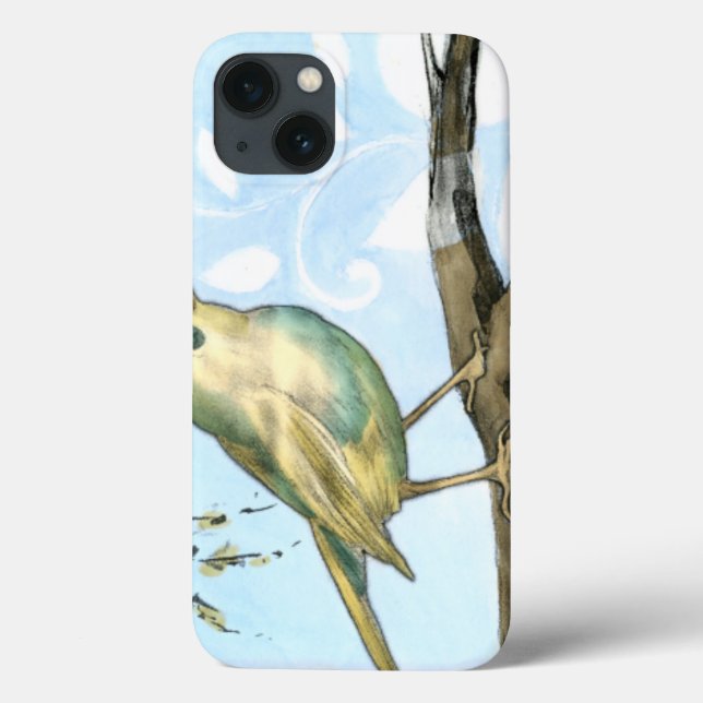 Coques Case-Mate iPhone Petit oiseau jaune perché sur une branche Recherch (Verso)