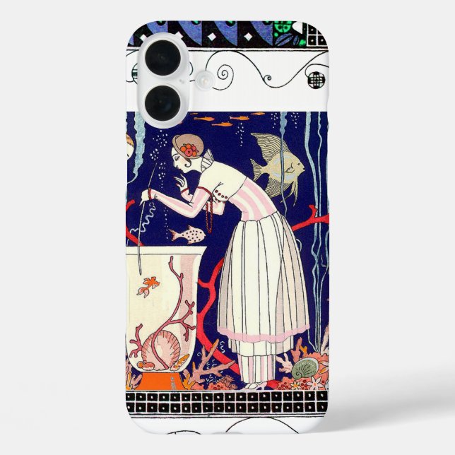 COQUES Case-Mate iPhone PETIT POISSON ÉTONNANT, MODE DE BEAUTÉ ART DÉCO (Verso)