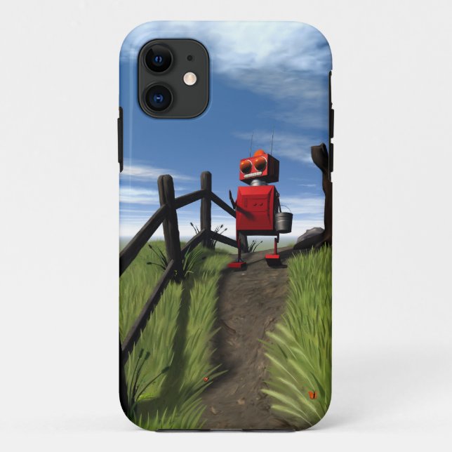 Coques Case-Mate iPhone Petit robot rouge (Dos)