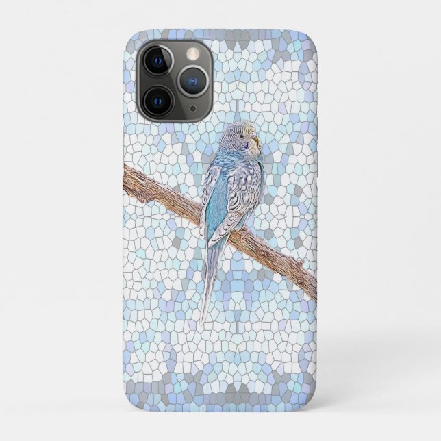 Coques Case-Mate iPhone Petite bougie bleue sur arrière - plan en mosaïque (Dos)