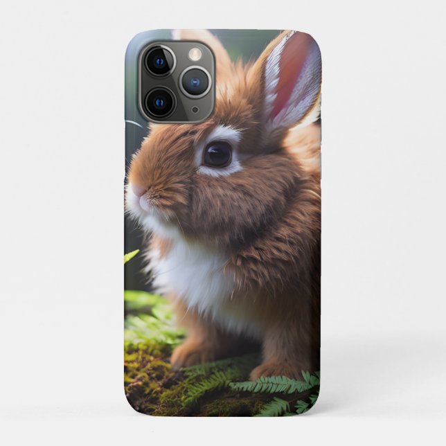 Coques Case-Mate iPhone "Petite Charme : Le lapin nain Brown et blanc" (Dos)