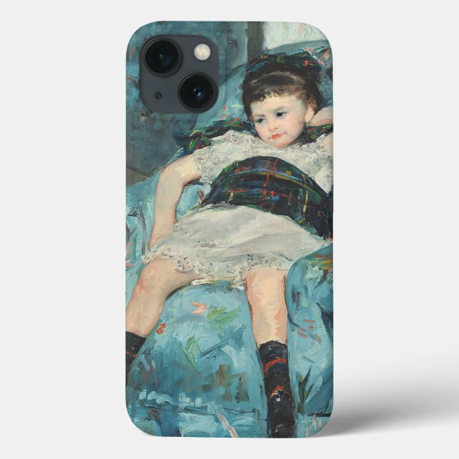 Coques Case-Mate iPhone Petite fille dans un fauteuil bleu, 1878 (oi (Verso)
