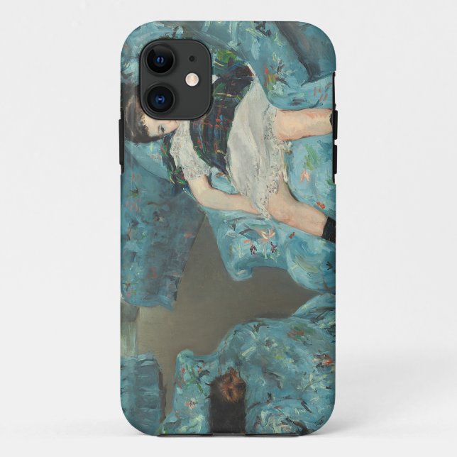 Coques Case-Mate iPhone Petite fille dans un fauteuil bleu, 1878 (oi (Dos)