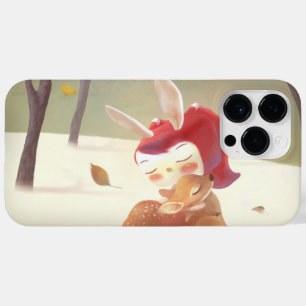 Coque Pour Pour iPhone 14 Pro Max Petite fille qui serre des cerfs