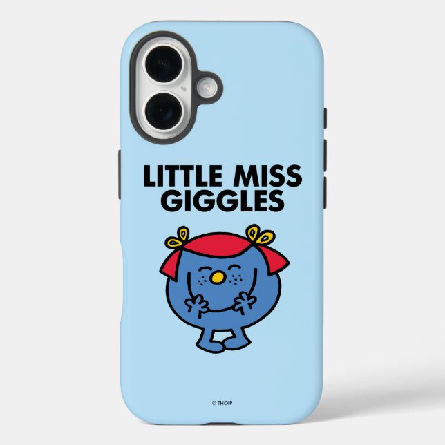 Coques Case-Mate iPhone Petite Miss Giggles | Lettres noires (Verso)
