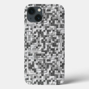 Case-Mate iPhone Case Petits carrés serrés dans les tons gris pour être