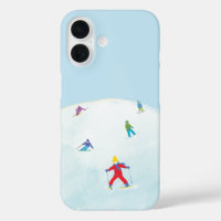 Petits Skieurs Sur Snowy Hill