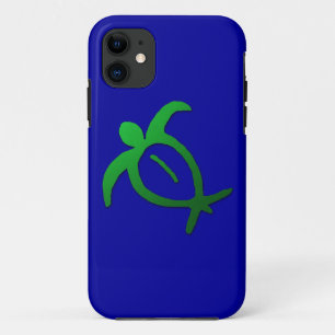 Case-Mate iPhone Case Pétroglyphe hawaïenne de Honu sur le bleu - cas 