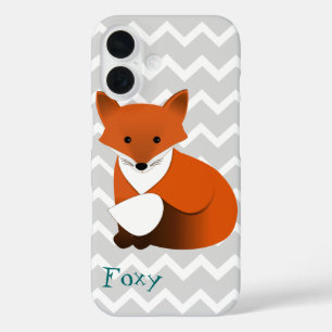 Coque Pour iPhone 16 Peu de conception de Fox rouge