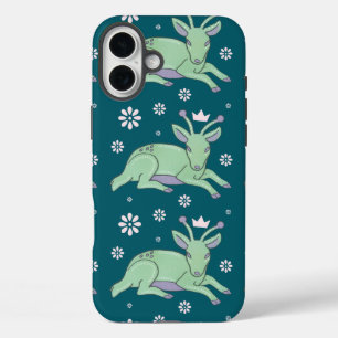 Coques iPhone 16 Plus Peuple de cerfs extraterrestres Art folklorique