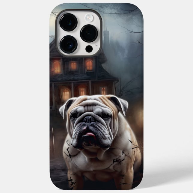 Coques Case-Mate iPhone Peur d'Halloween Bulldog (Verso)