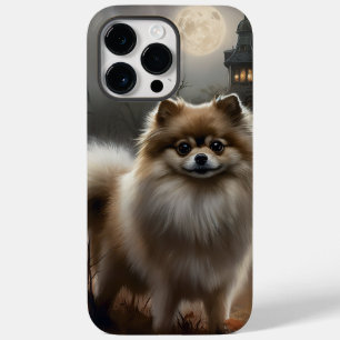Coque Pour Pour iPhone 14 Pro Max Peur d'Halloween de Poméranie