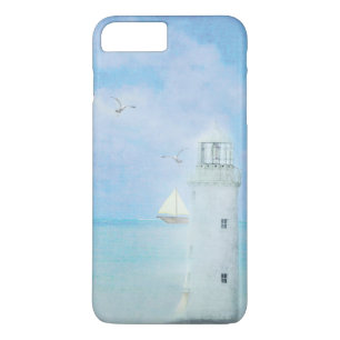 Coque iPhone 8 Plus/7 Plus phare blanc avec voilier