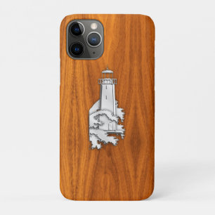 Coque Case-Mate Pour iPhone Phare Chrome sur bois de teck