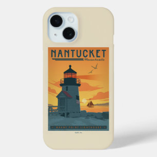 Coque Pour iPhone 15 Phare de Brant Point   Nantucket MA