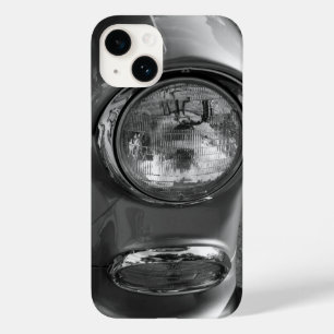 Coque Pour iPhone 14 Phare de la Chevy 55 en nuances de gris