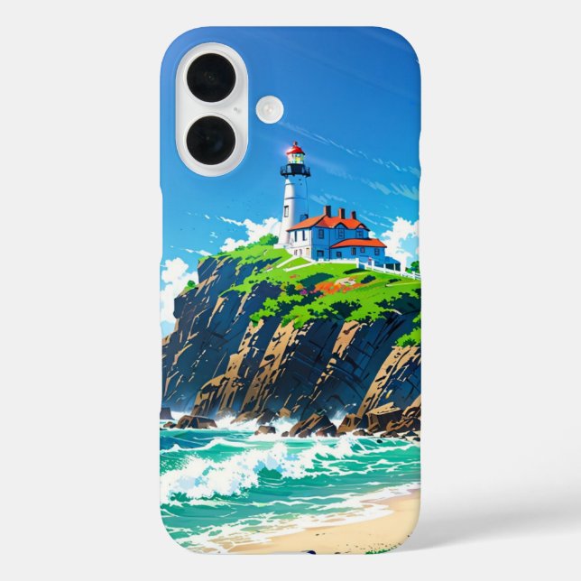 Coques Case-Mate iPhone Phare d'été au bord de la mer (Verso)