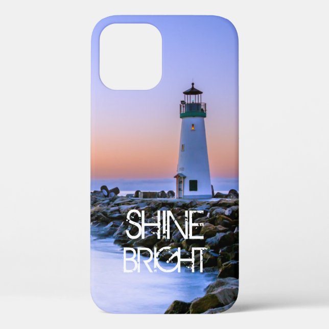 Coques Case-Mate iPhone Phare Pastel Sunset Rocky Beach Photo (Verso)