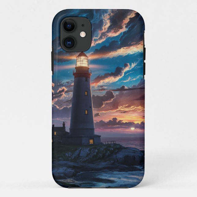Coques Case-Mate iPhone Phare Starry Night (Dos)