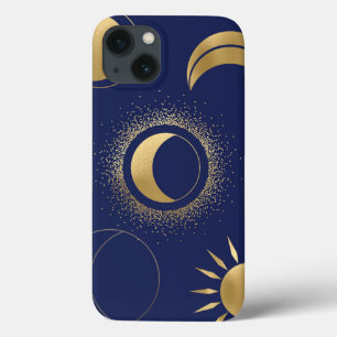 Case-Mate iPhone Case Phase de lune de soleil d'or céleste éclipse bleu 