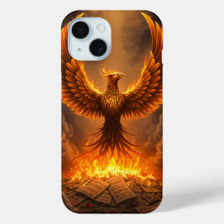 Coque Pour iPhone 15 Phénix ardent s'élevant