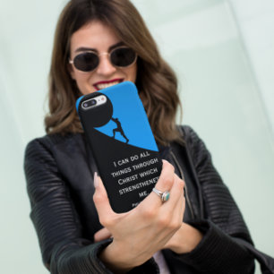 Case-Mate iPhone Case Philippiens 4:13 Bible Verse Pierre géante