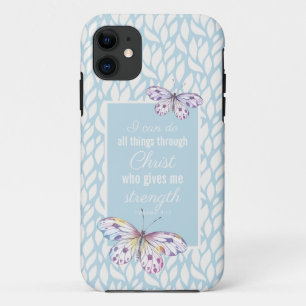 Case-Mate iPhone Case Philippiens 4:13 Bleu papillon