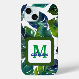 Coque Pour iPhone 15 Philodendron vert Feuille Foliage Botanique
