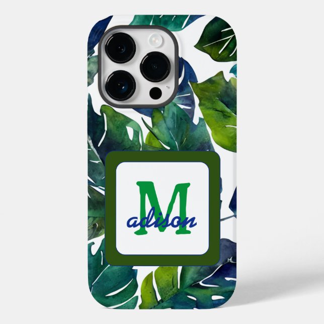 Coques Case-Mate iPhone Philodendron vert Feuille Foliage Botanique (Verso)