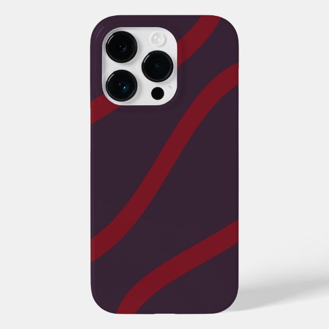 Coques Case-Mate iPhone Phone Case – Burgundy Lines on Dark Violet (Verso)