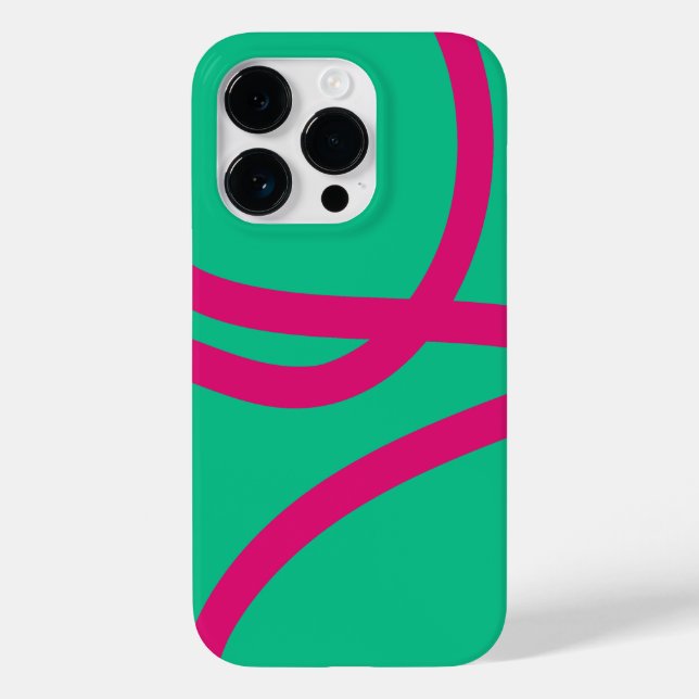 Coques Case-Mate iPhone Phone Case – Pink Lines on Green (Verso)