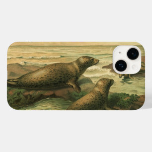 Coque Pour iPhone 14 Phoques léopards, Animaux aquatiques Vintages Vie 