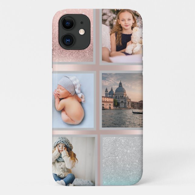 Coques Case-Mate iPhone Photo Collage Rose Gold (Dos)
